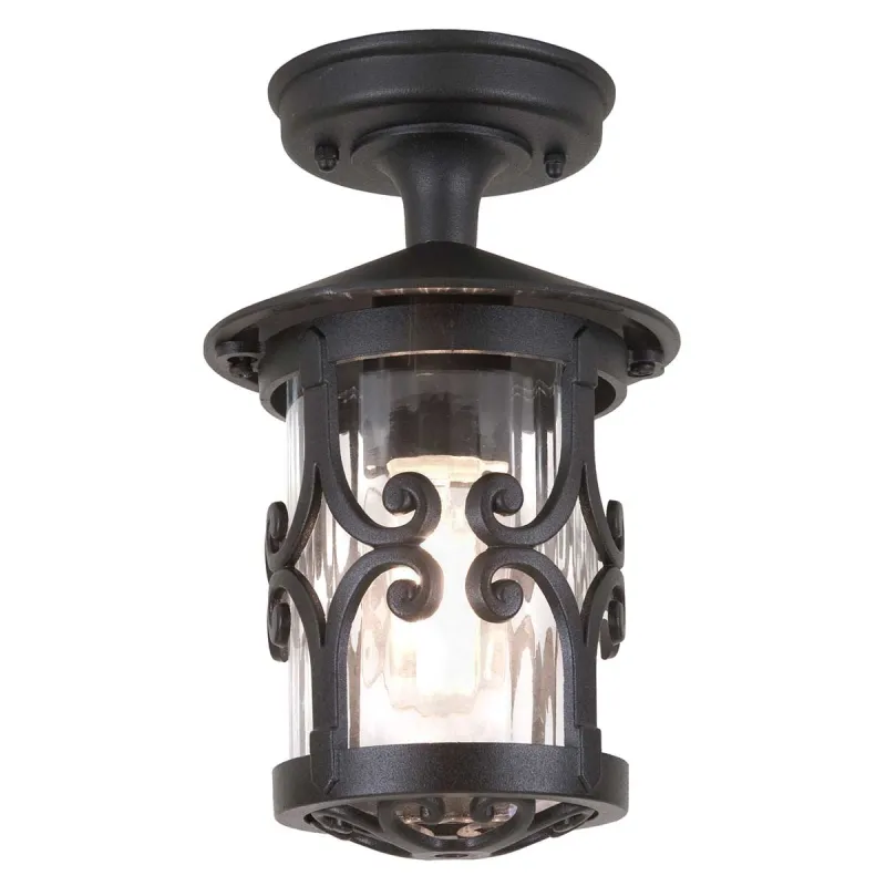 Plafoniera Exterior Hereford de la Elstead E27, Negru, Bl13A-Black, UK
