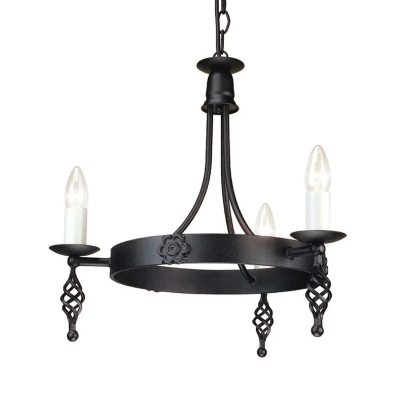 Candelabru Belfry de la Elstead E14, Negru, By3-Black, UK