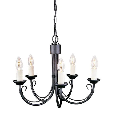 Candelabru Chartwell de la Elstead E14, Negru, Ch5-Black, UK