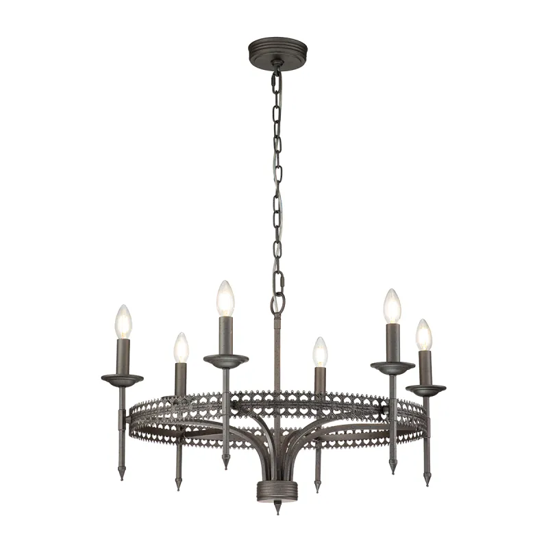 Candelabru Crown de la Elstead E14, Ruginiu, Crown6, UK