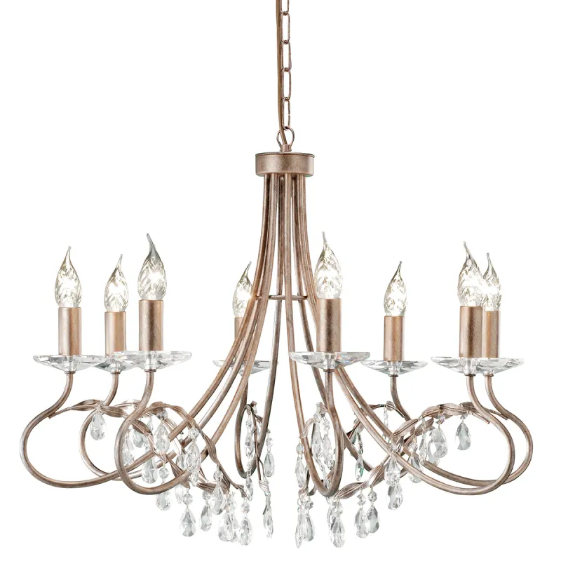 Candelabru Christina de la Elstead E14, Crem, Crt8-Silver-Gold, UK