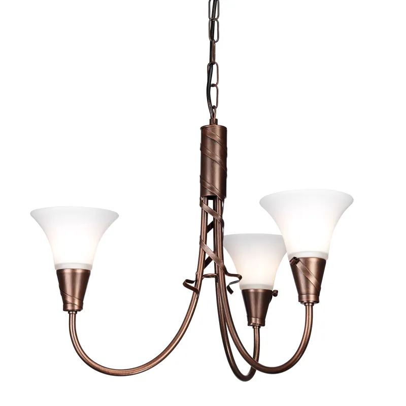 Candelabru Emily de la Elstead E14, Cupru, Em3-Copper, UK
