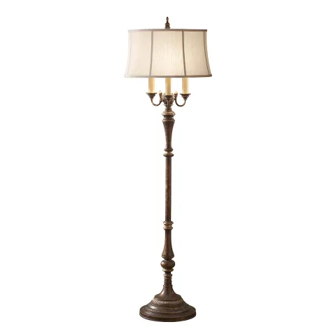 Lampadar Gibson Feiss de la Elstead E27, Stejar, Fe-Gibson-Fl, UK