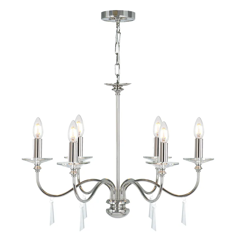 Candelabru Finsbury Park de la Elstead E14, Nichel, Fp6-Pol-Nickel, UK