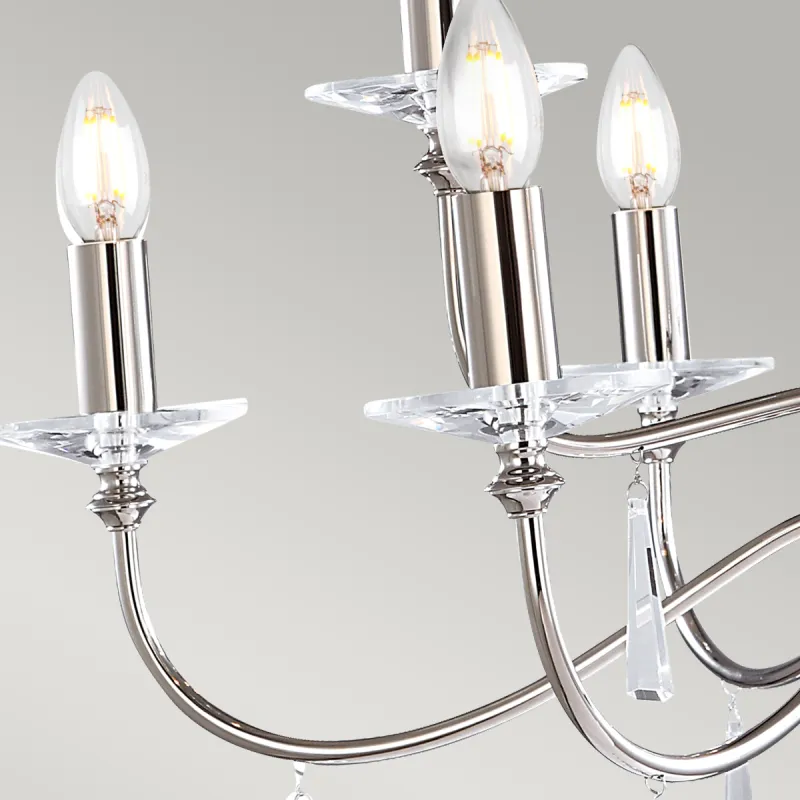 Candelabru Finsbury Park de la Elstead E14, Nichel, Fp9-Pol-Nickel, UK
