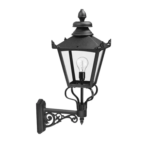 Aplica Exterior Grampian de la Elstead E27, Negru, Gb1-Black, UK