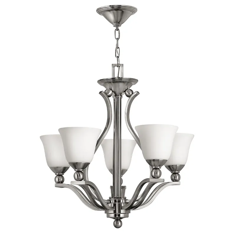 Candelabru Bolla Hinkley de la Elstead E27, Nichel, Hk-Bolla5, UK