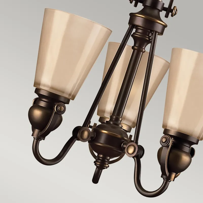 Candelabru Mayflower Hinkley de la Elstead E27, Bronz, Hk-Mayflower3, UK