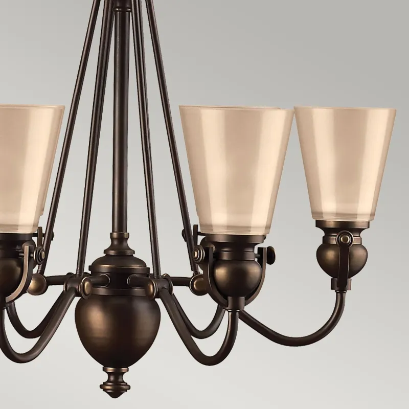 Candelabru Mayflower Hinkley de la Elstead E27, Bronz, Hk-Mayflower6, UK
