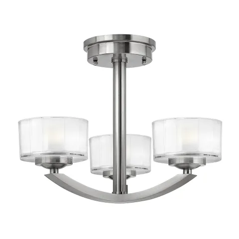 Lustra Plafon Meridian Hinkley de la Elstead G9, Nichel, Hk-Meridian-Sf, UK