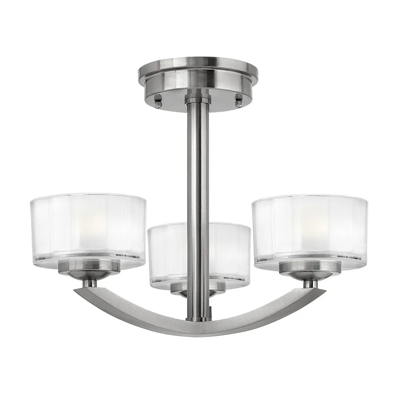 Lustra Plafon Meridian Hinkley de la Elstead G9, Nichel, Hk-Meridian-Sf, UK