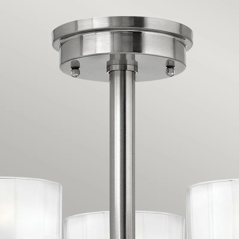 Lustra Plafon Meridian Hinkley de la Elstead G9, Nichel, Hk-Meridian-Sf, UK