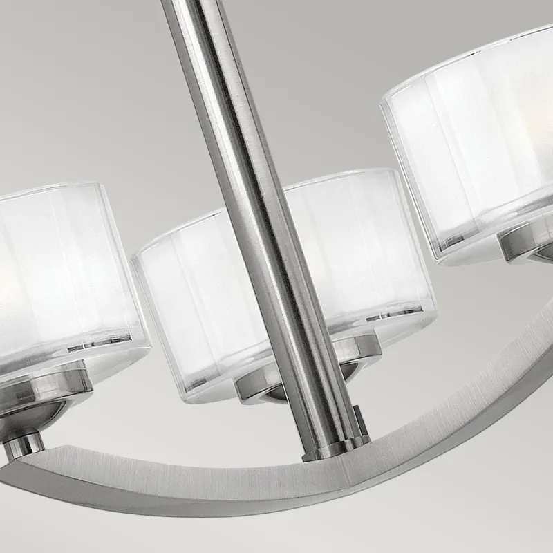 Lustra Plafon Meridian Hinkley de la Elstead G9, Nichel, Hk-Meridian-Sf, UK