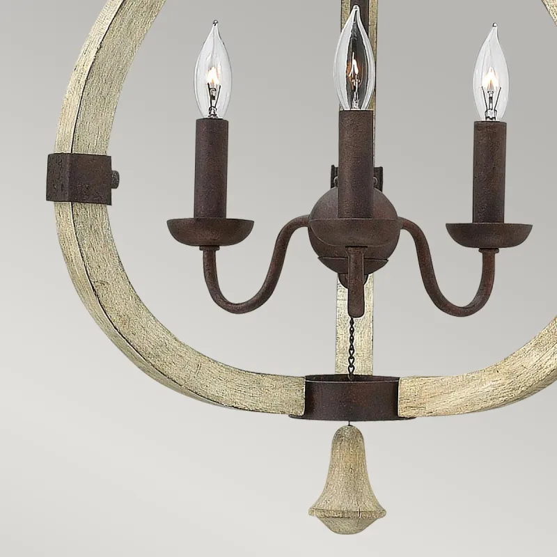 Candelabru Middlefield Hinkley de la Elstead E14, Ruginiu, Hk-Middlefield3, UK