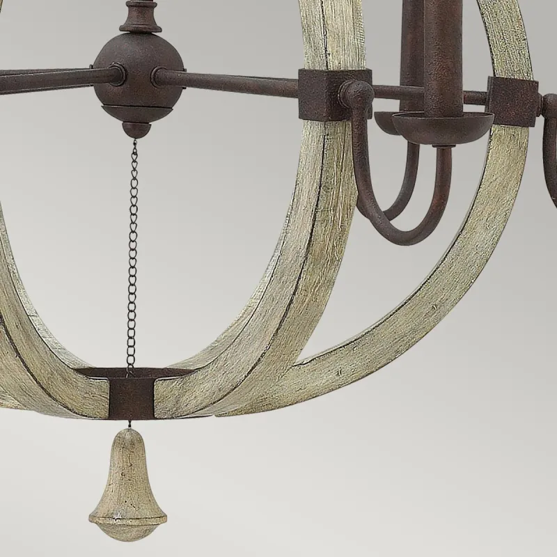 Candelabru Middlefield Hinkley de la Elstead E14, Ruginiu, Hk-Middlefield6, UK