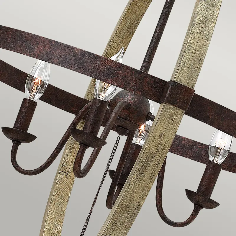 Candelabru Middlefield Hinkley de la Elstead E14, Ruginiu, Hk-Middlefieldp4, UK