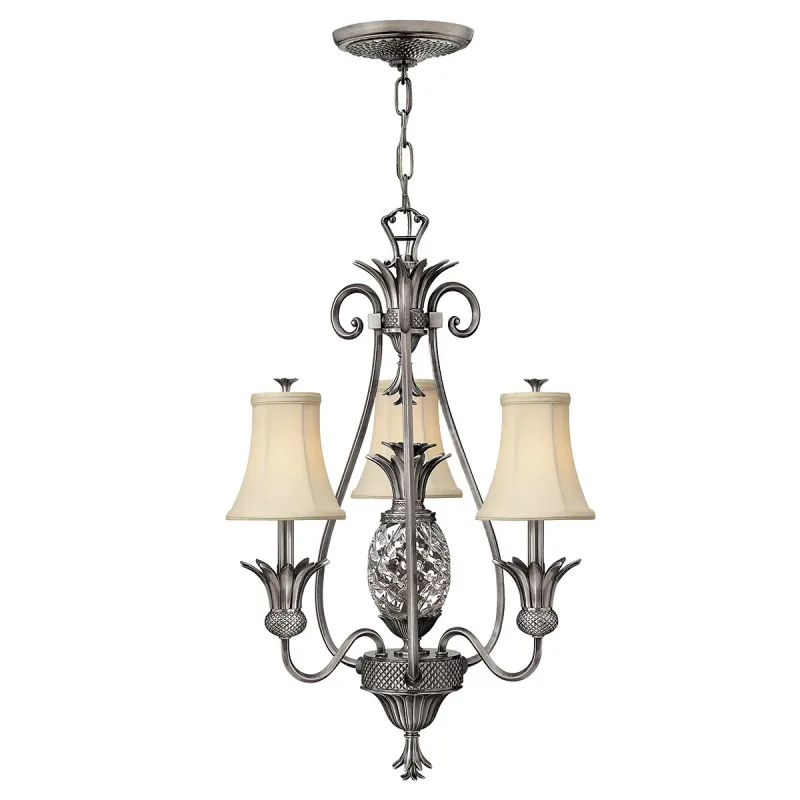Candelabru Plantation Hinkley de la Elstead E14, Nichel, Hk-Plant3-Pl, UK