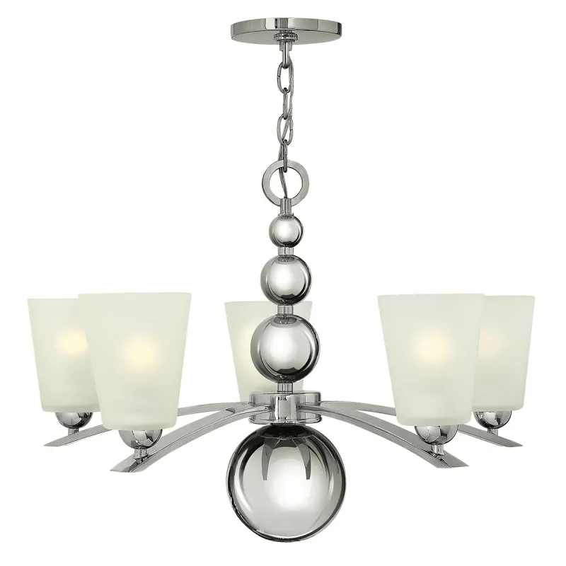 Candelabru Zelda Hinkley de la Elstead E27, Nichel, Hk-Zelda5-Pn, UK