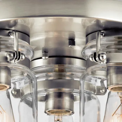 Plafoniera Brinley Kichler de la Elstead E27, Nichel, Kl-Brinley-F-Ni, UK