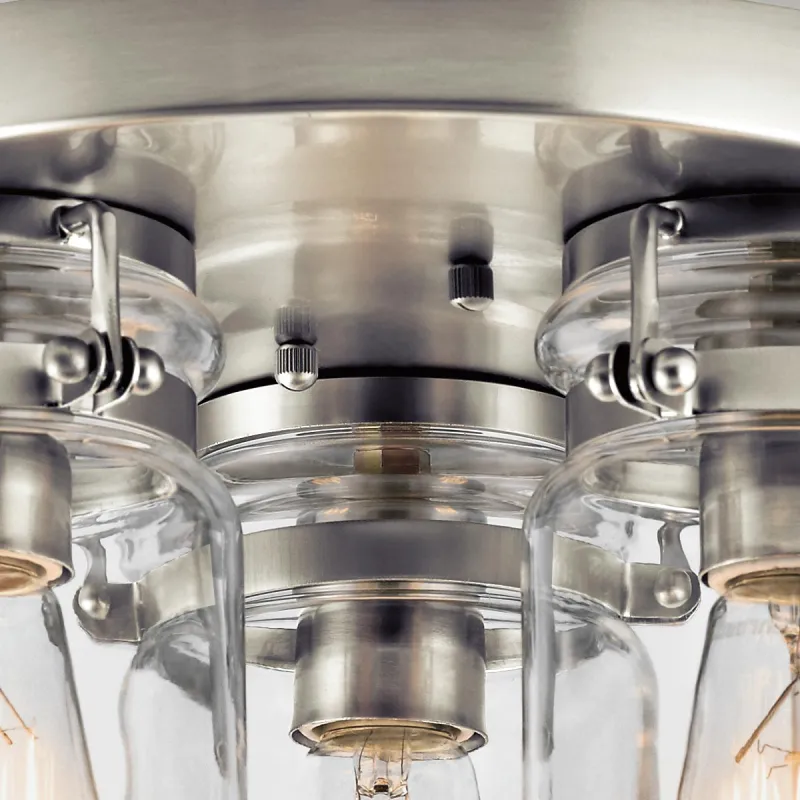 Plafoniera Brinley Kichler de la Elstead E27, Nichel, Kl-Brinley-F-Ni, UK