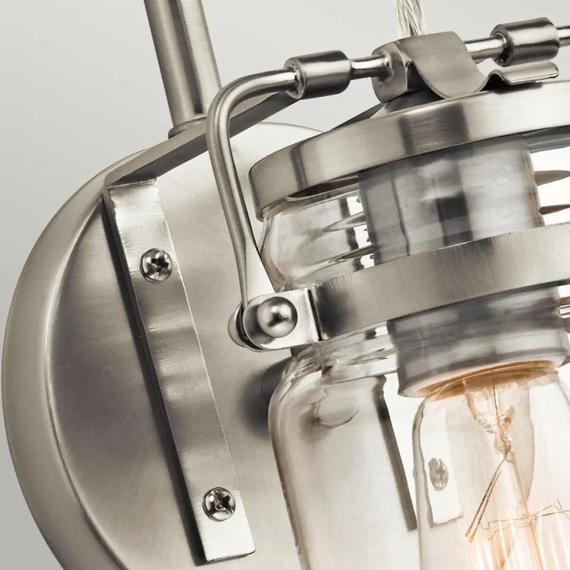 Aplica Brinley Kichler de la Elstead E27, Nichel, Kl-Brinley1-Ni, UK