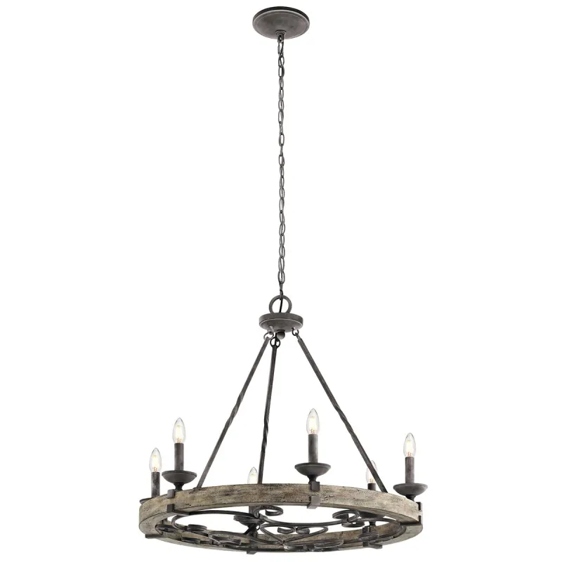 Candelabru Taulbee Kichler de la Elstead E14, Ruginiu, Kl-Taulbee6, UK