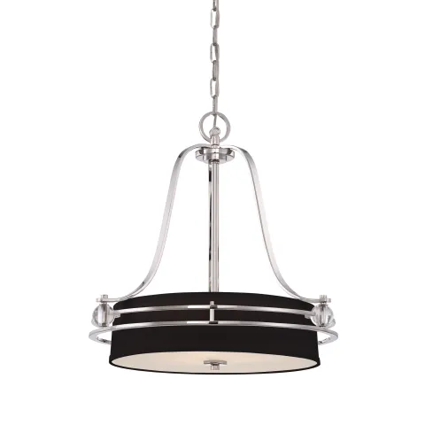 Pendul Uptown Gotham Quoizel de la Elstead E27, Argintiu, Qz-Gotham-P, UK