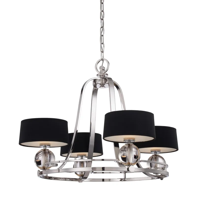 Candelabru Uptown Gotham Quoizel de la Elstead G9, Argintiu, Qz-Gotham4, UK