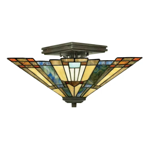 Plafoniera Inglenook Quoizel de la Elstead E27, Bronz, Qz-Inglenook-Sf, UK