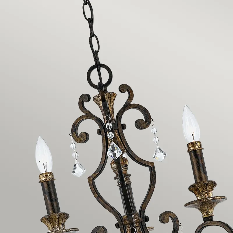 Candelabru Marquette Quoizel de la Elstead E14, Bronz, Qz-Marquette3, UK