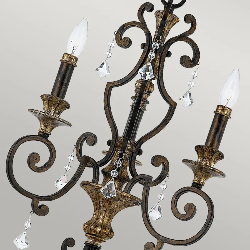 Candelabru Marquette Quoizel de la Elstead E14, Bronz, Qz-Marquette3, UK