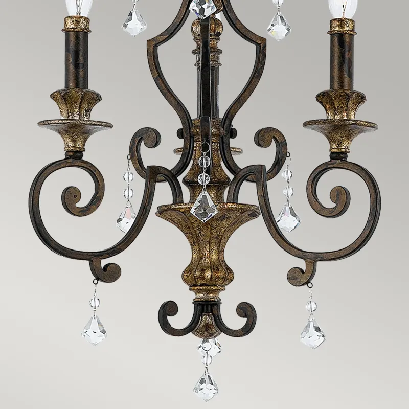 Candelabru Marquette Quoizel de la Elstead E14, Bronz, Qz-Marquette3, UK