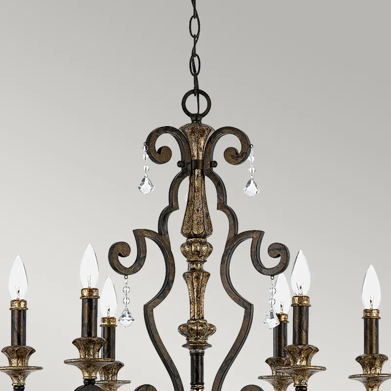 Candelabru Marquette Quoizel de la Elstead E14, Bronz, Qz-Marquette6-A, UK