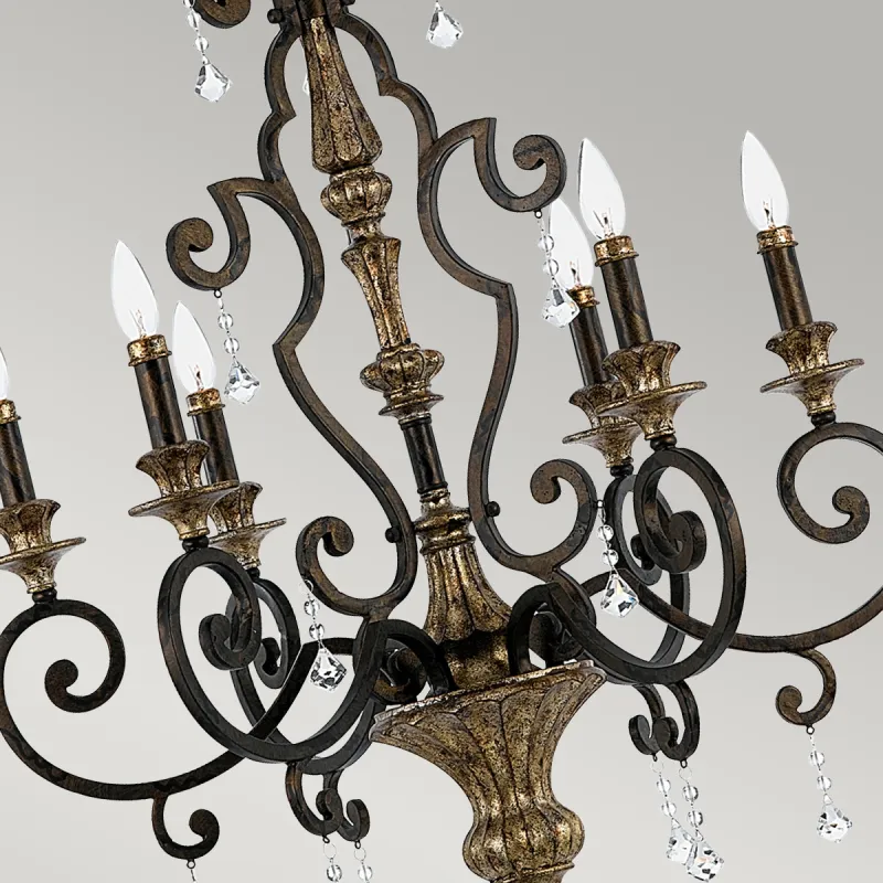 Candelabru Marquette Quoizel de la Elstead E14, Bronz, Qz-Marquette6-A, UK