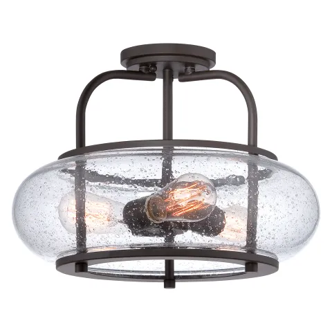 Plafoniera Trilogy Quoizel de la Elstead E27, Bronz, Qz-Trilogy-Sf-M, UK