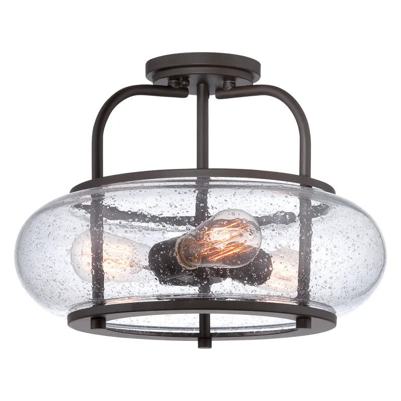 Plafoniera Trilogy Quoizel de la Elstead E27, Bronz, Qz-Trilogy-Sf-M, UK