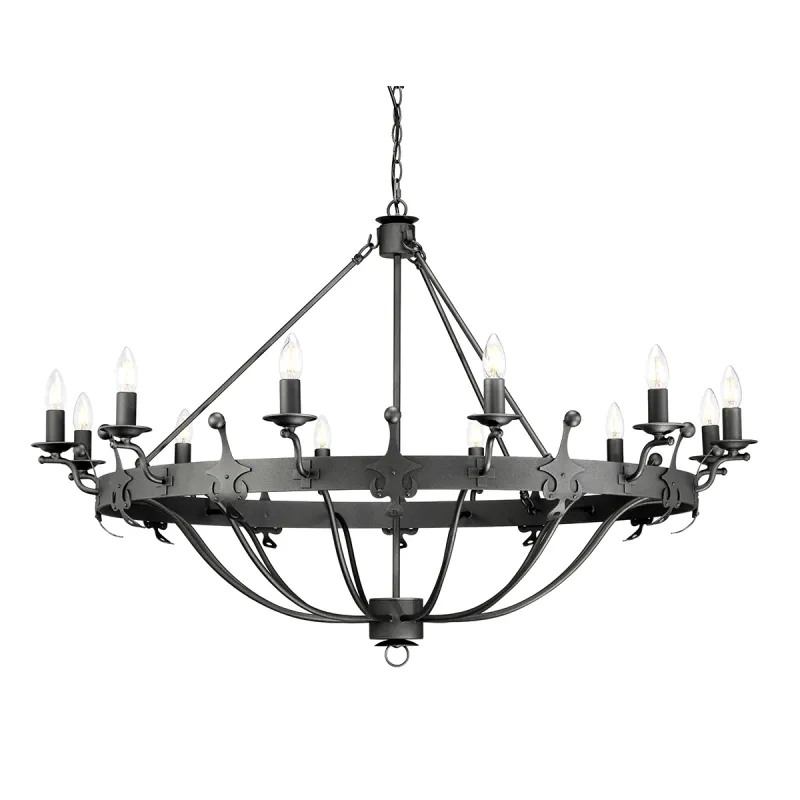 Candelabru Windsor de la Elstead E14, Grafit, Windsor12-Gr, UK
