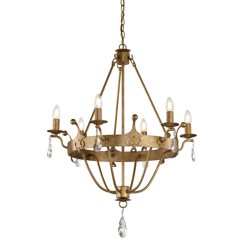 Candelabru Windsor de la Elstead E14, Auriu, Windsor6-Gold, UK