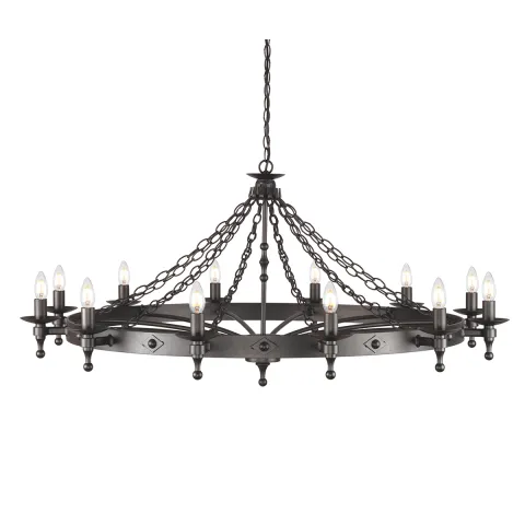 Candelabru Warwick de la Elstead E14, Negru, Wr12-Graphite, UK