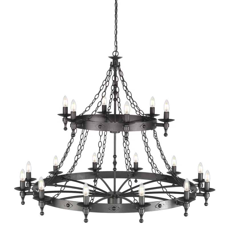 Candelabru Warwick de la Elstead E14, Negru, Wr18-Graphite, UK
