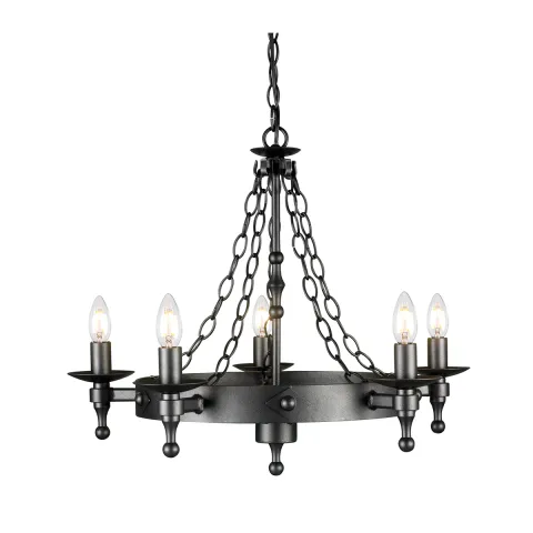 Candelabru Warwick de la Elstead E14, Negru, Wr5-Graphite, UK