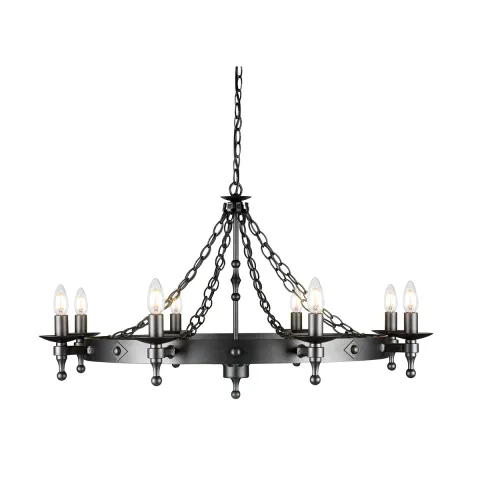 Candelabru Warwick de la Elstead E14, Negru, Wr8-Graphite, UK