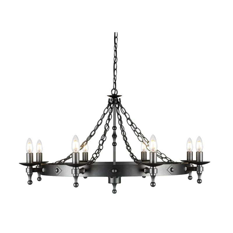 Candelabru Warwick de la Elstead E14, Negru, Wr8-Graphite, UK