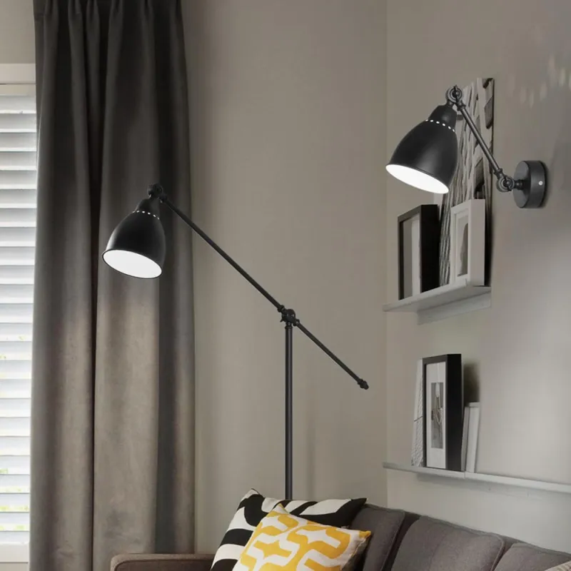 Lampadar Ideal Lux Newton Pt1 Nero E27, Negru, 003528, Italia