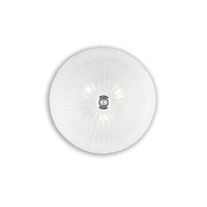 Plafoniera Ideal Lux Shell Pl3 Trasparente E27, Crom, 008608, Italia