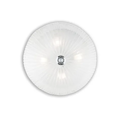 Plafoniera Ideal Lux Shell Pl4 Trasparente E27, Crom, 008615, Italia