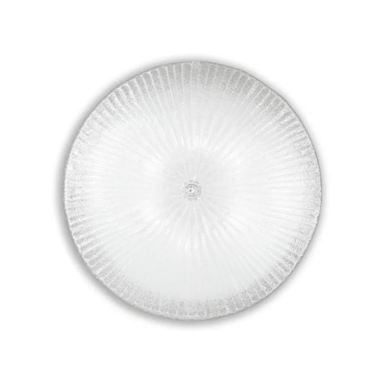 Plafoniera Ideal Lux Shell Pl6 Trasparente E27, Crom, 008622, Italia