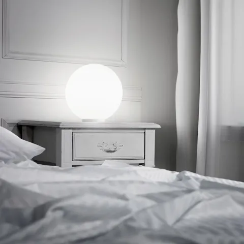 Veioza Ideal Lux Mapa Bianco Tl1 D20 E27, Alb, 009155, Italia
