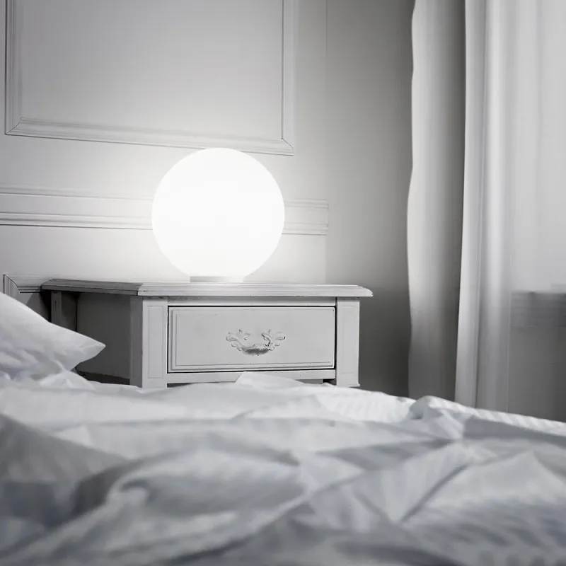 Veioza Ideal Lux Mapa Bianco Tl1 D20 E27, Alb, 009155, Italia