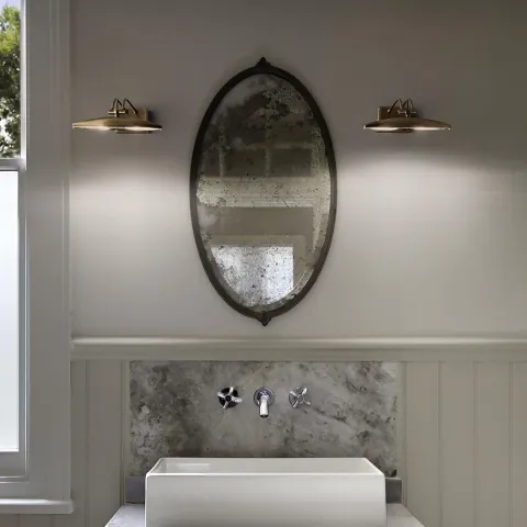 Lampa Backlight Ideal Lux Mirror-20 Ap2 Brunito G9, Auriu, 017327, Italia